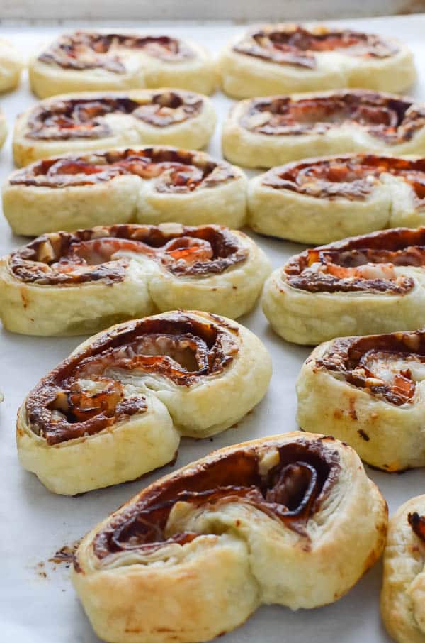 Baked Prosciutto and Date Palmiers