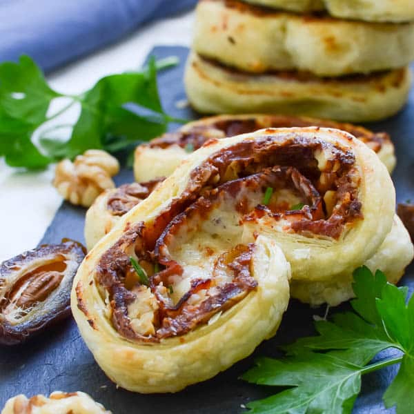 Prosciutto and Date Palmiers