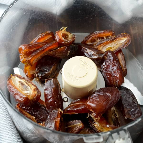 pitted dates in a food processor
