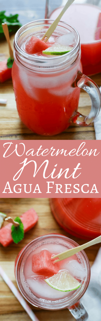 This easy watermelon agua fresca recipe is light and refreshing on a hot summer day. With a splash of club soda for bubbles, sip this all season long!