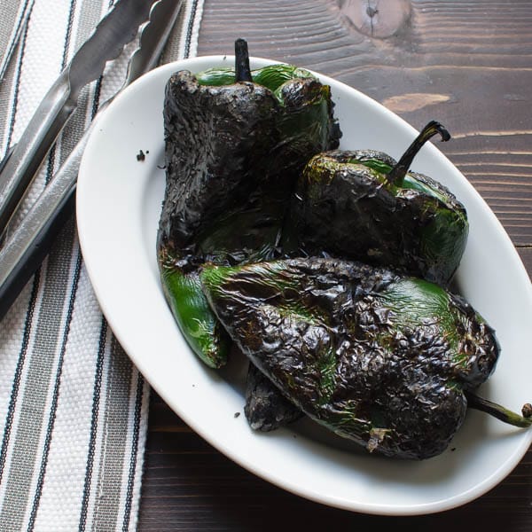charred poblano peppers