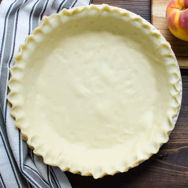 pastry dough in a pie shell