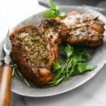 Grilled Veal Chops with Garlic Herb Crust