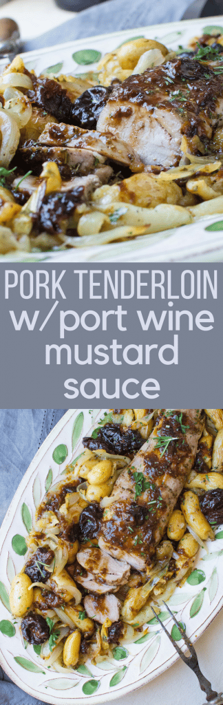 This simple one-pan recipe for pork tenderloin with port and dried plums is fancy enough for company, and easy enough for Tuesday night!