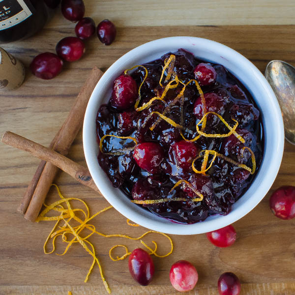 Holiday Cranberry Sauce with spices and orange zest