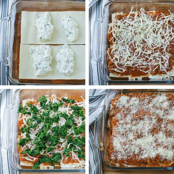 layering lasagna