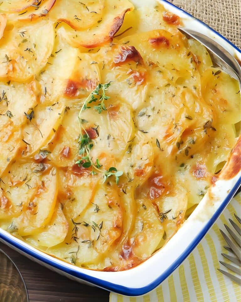 Creamy Scalloped Potatoes with Thyme