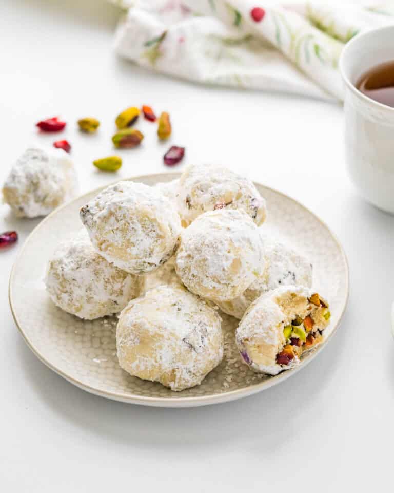 Tea Cookies with Cranberries and Pistachios