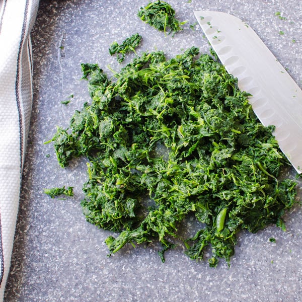 chopped spinach