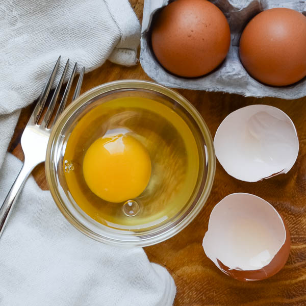 an egg to help bind the ingredients.