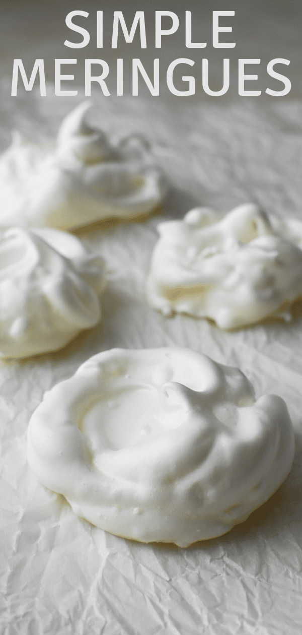 This simple meringue recipe gives you light as a feather vanilla meringue cookies. These easy meringues literally melt in your mouth! Naturally gluten free! #easymeringues #vanillameringuecookies #simplemeringuerecipe #eggwhites #glutenfree #glutenfreecookies