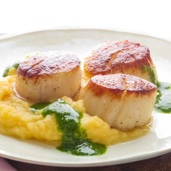 Seared Diver Scallops with Root Vegetable Mash