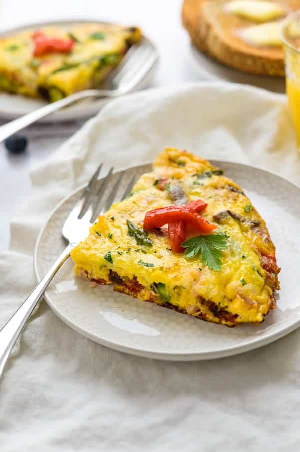 This ham and cheese frittata is a great easy breakfast for two.