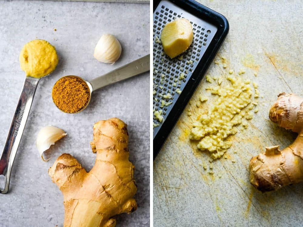 ginger, curry and garlic.