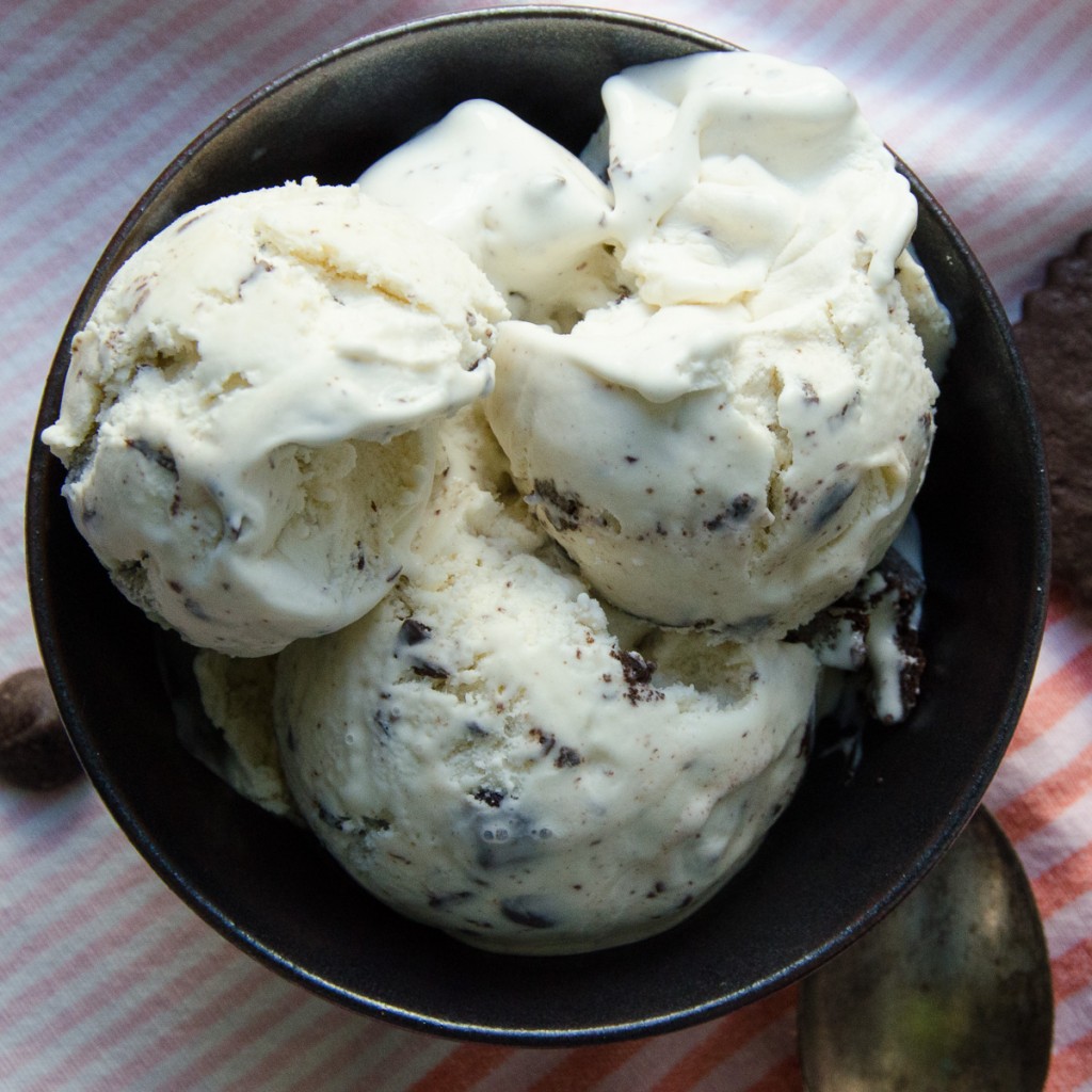 3 scoops of Cool Mint Cookie Chip Ice Cream