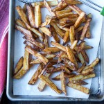 french fries draining.