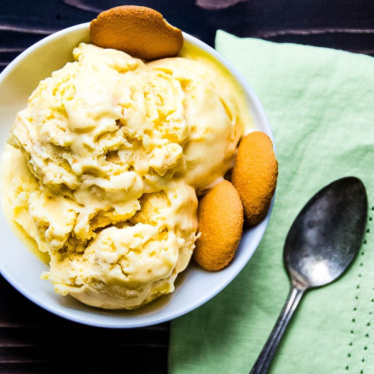 Homemade Peach Ice Cream with ‘Nilla Wafers