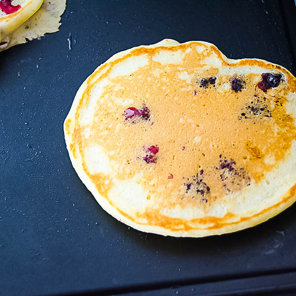 pancakes on the griddle