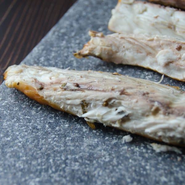 remove skin from smoked fish