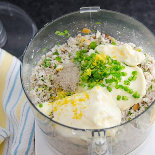 mayonnaise lemon and jalapeno in food processor