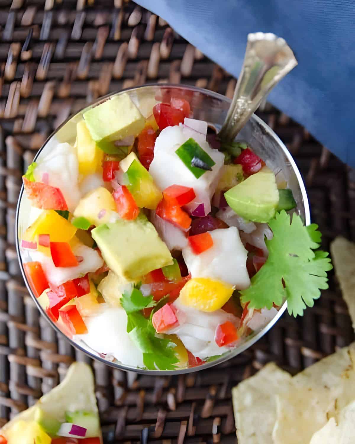 A serving of snapper ceviche.