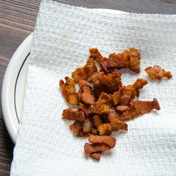 bacon on a paper towel.