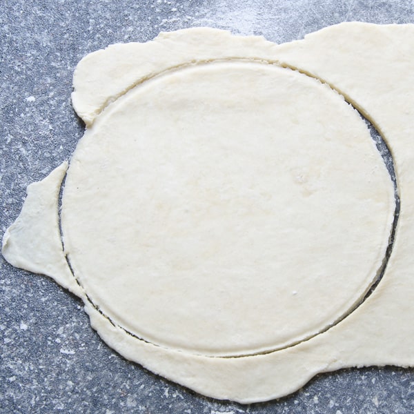 cutting out dough 