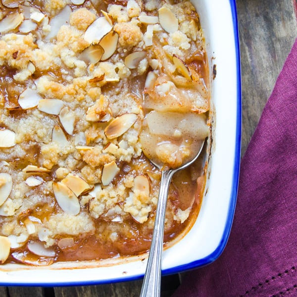 Ginger Pear and Almond Crumble