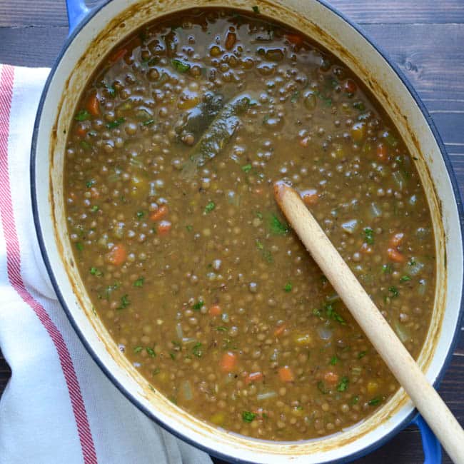 hearty lentil and butternut soup | Garlic + Zest