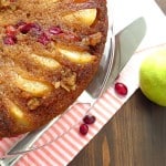 Pear and Cranberry Upside Down Cake | Garlic + Zest