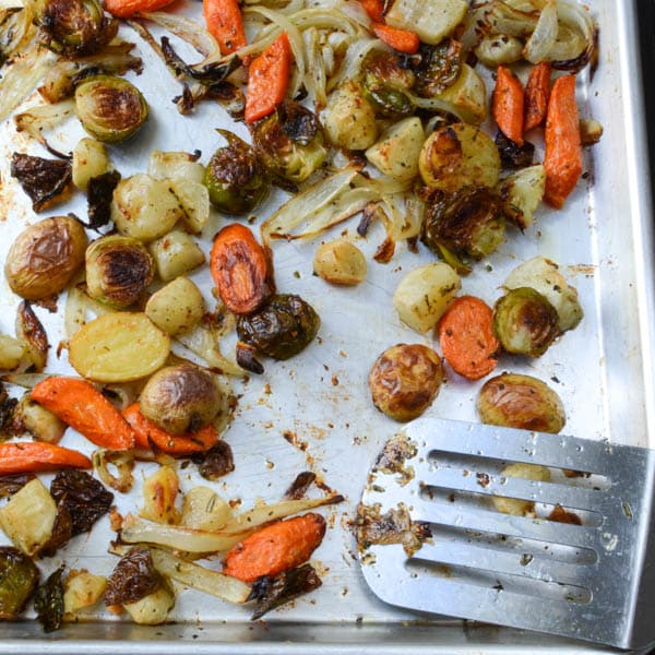Cooked Roasted Winter Vegetables