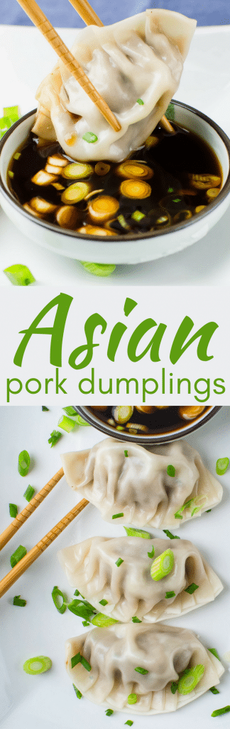 This easy Asian Pork Dumpling recipe has step by step photos and video showing how to make authentic Chinese potstickers. Great for appetizers or snacking with a yummy dipping sauce. #dumplings #potsticker #pork #porkdumplings #howtomakeporkdumplings #howtomakepotstickers #authenticpotstickers #porkpotstickers #asianfood #chinesefood #appetizers #soysauce #gyoza #howtomakegyoza #howtomakepotstickers #howtomakedumplings