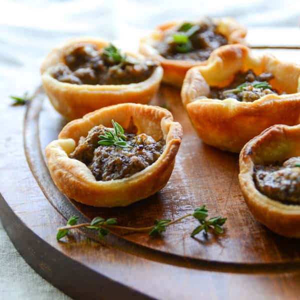 Savory Mushroom Tartlets | Garlic + Zest