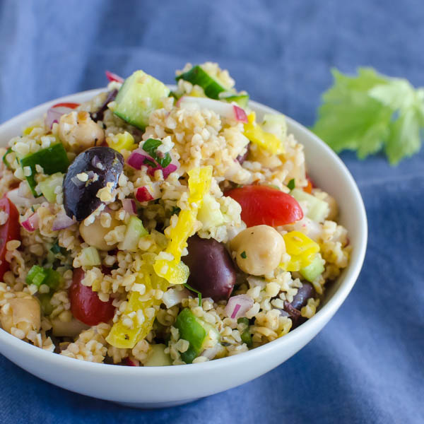 Mediterranean Cracked Wheat Salad | Garlic + Zest