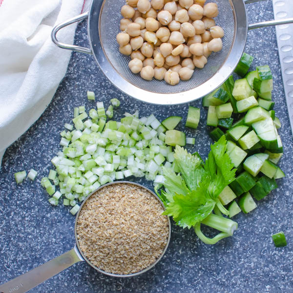 Mediterranean Cracked Wheat Salad | Garlic + Zest