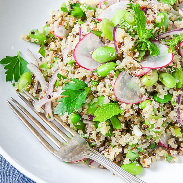 Edamame & Quinoa Salad | Garlic + Zest