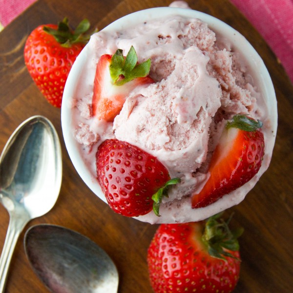 Strawberry Daiquiri Ice Cream | Garlic + Zest