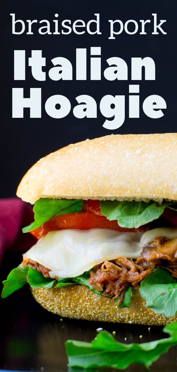 You've never had an Italian hoagie like this one. With slowly braised pork, melty cheese, fresh toppings and good hoagie bread, lunch is served! #hoagiebread #italianhoagie