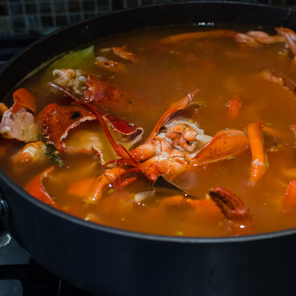 Homemade Lobster Stock | Garlic + Zest