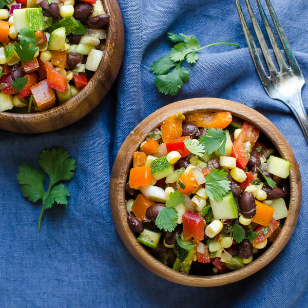 Mexican Chopped Salad on a napkin