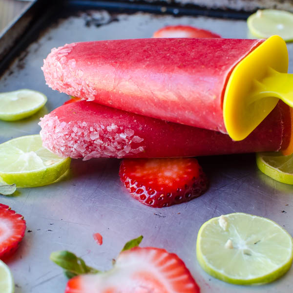 Strawberry Margarita Ice Pops