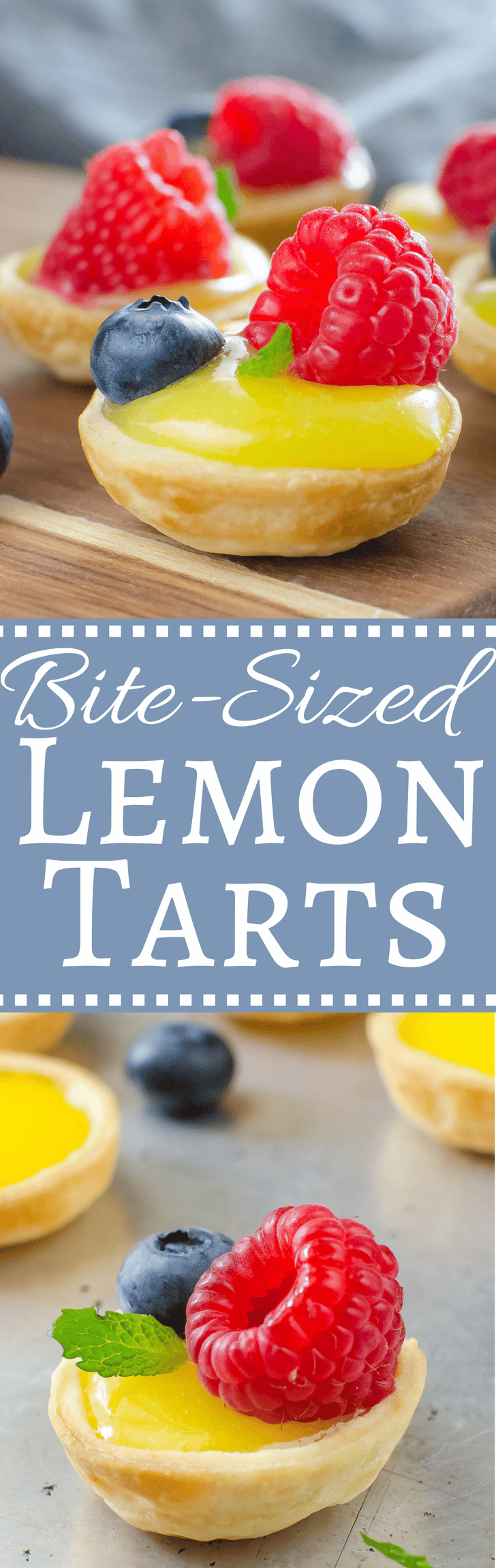 Perfect for a bridal or baby shower, this mini lemon tart recipe is so easy to make!