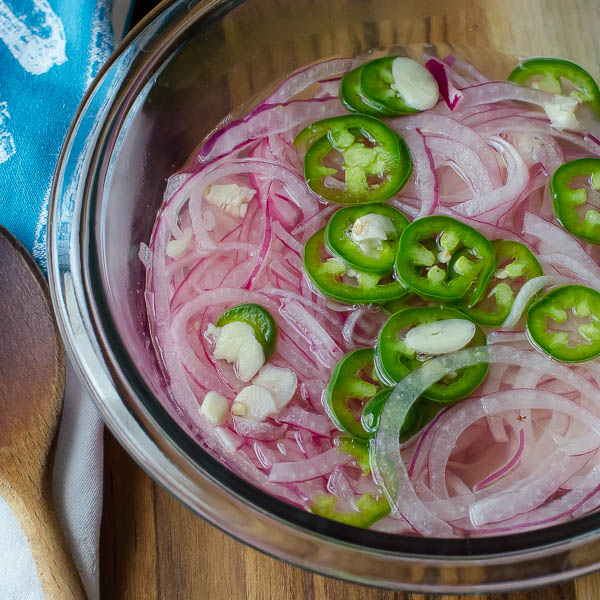 pickling onions and jalapenos