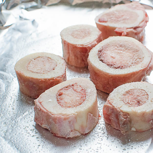 marrow bones with salt