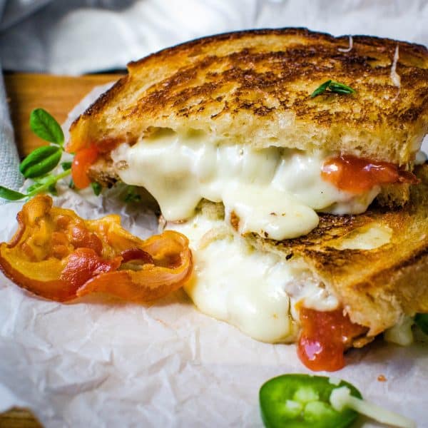 Crispy Pancetta Guava Grilled Cheese