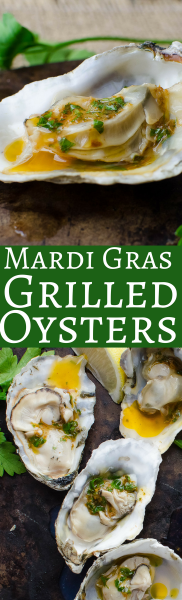 This simple recipe for New Orleans inspired grilled oysters is drenched with tangy spicy Cajun flavor!