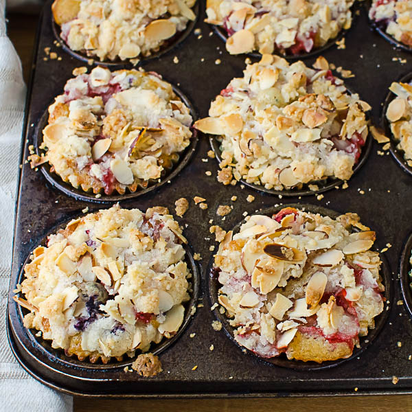 Baked Individual Berry Streusel Coffeecakes