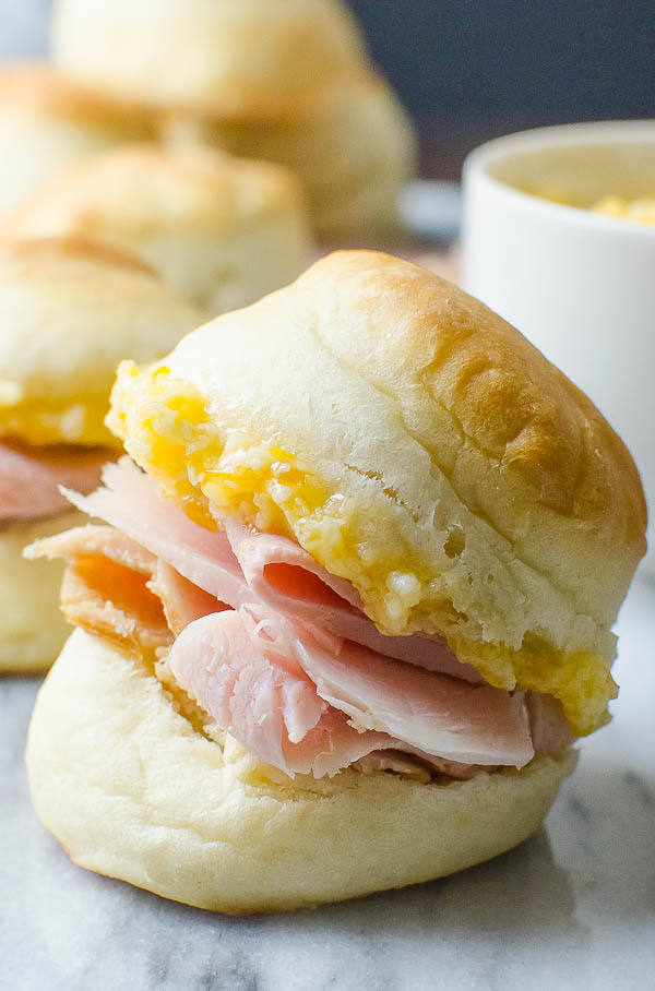 Angel Flake Biscuits with Salty Ham