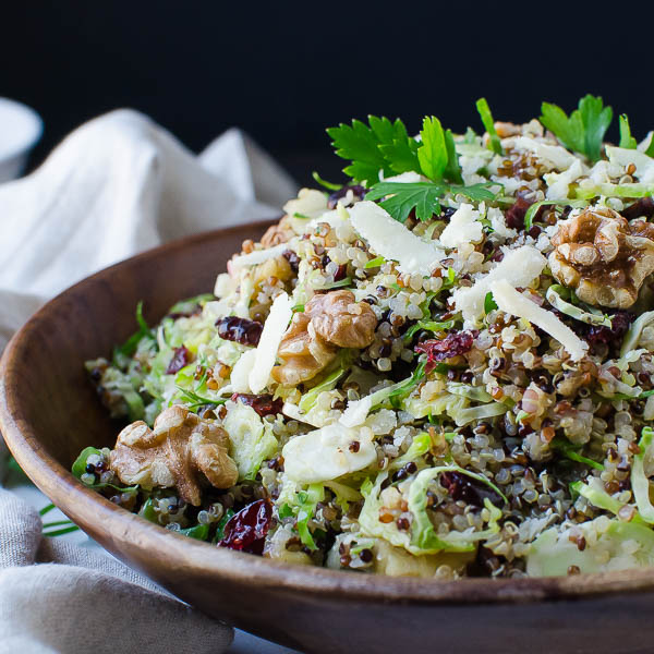 Shaved Brussel Sprout Quinoa Bowl