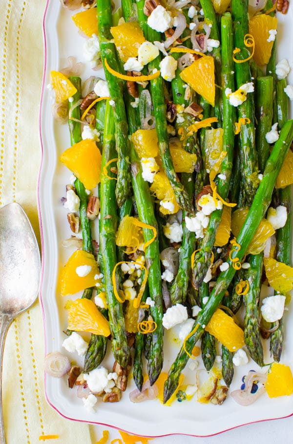 Roasted Baby Asparagus With Tangy Citrus Dressing Garlic Zest